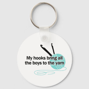 funny crochet humour crocheter hook yarn ball key ring