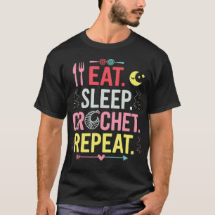 Funny Crochet Lover Knitting Yarn Crocheter Design T-Shirt