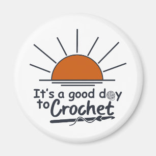 funny crochet magnet