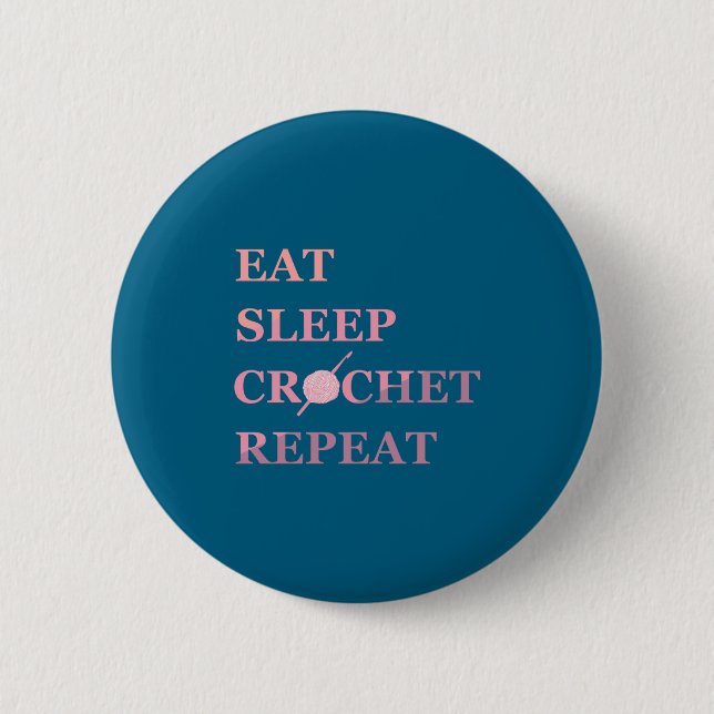 Funny Crochet Quote  6 Cm Round Badge (Front)