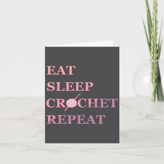 Funny Crochet Quote  Card (Front)