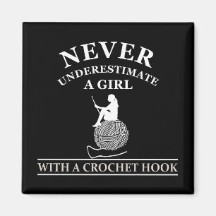 Funny crochet quote crocheters gift magnet