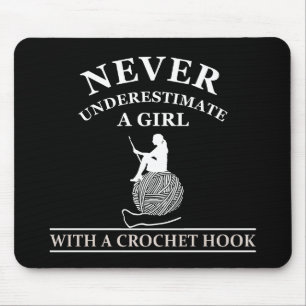 Funny crochet quote crocheters gift mouse pad
