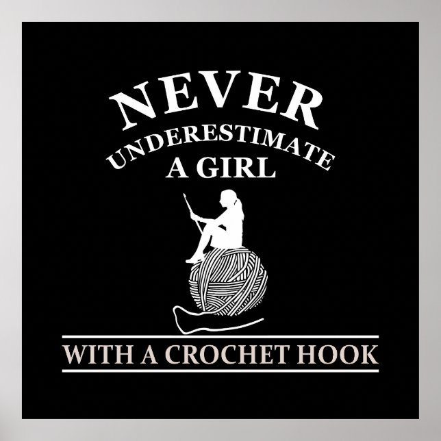Funny crochet quote crocheters gift poster (Front)