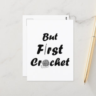 Funny crochet quote knitting saying gift postcard