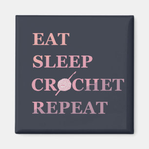 Funny crochet quote magnet