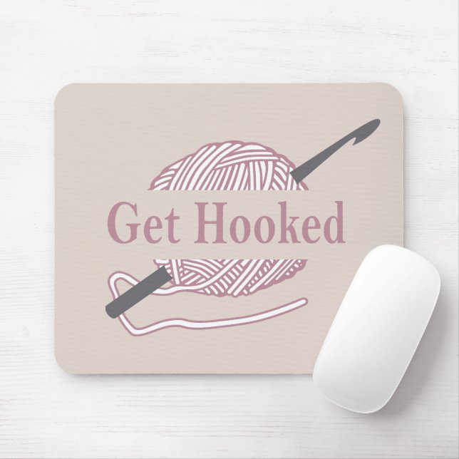 Funny crochet quote mouse pad (With Mouse)