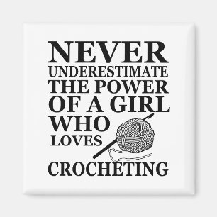 Funny crochet quotes crocheters gift magnet