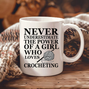 Funny crochet quotes crocheters gift mug