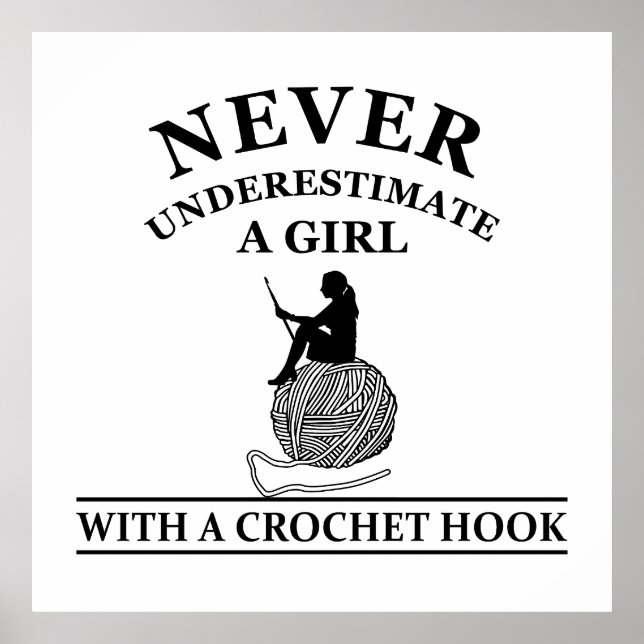 funny crochet quotes poster (Front)