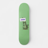 Funny crocodile aligator with sign cartoon