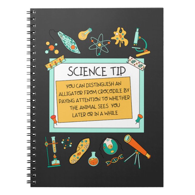 Funny Crocodile Alligator Science Notebook (Front)