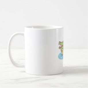 Funny Crocodile And Capybara Chilling In Hot Sprin Coffee Mug