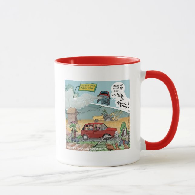 Funny Crocodile Farm Mug (Right)