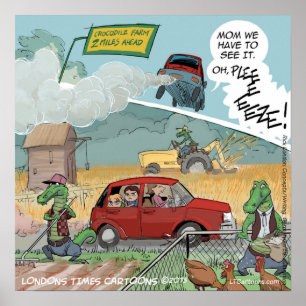 Funny Crocodile Farm Poster