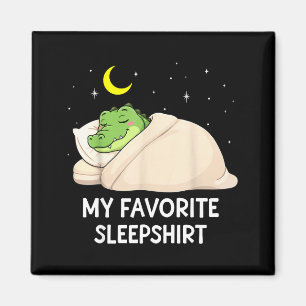 Funny crocodile favorite sleepshirt pajama zoo boy magnet