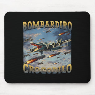 Funny Crocodile Meme Bombardiro Crocodilo Funny Br Mouse Pad