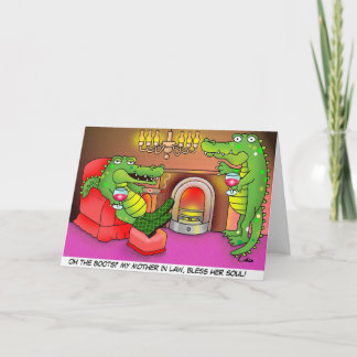 Funny crocodile Mother in Law greetings card