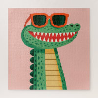 Funny Crocodile Sunglasses Cute Cartoon Animal