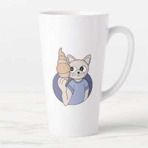 Funny Croissant Cat Latte Mug