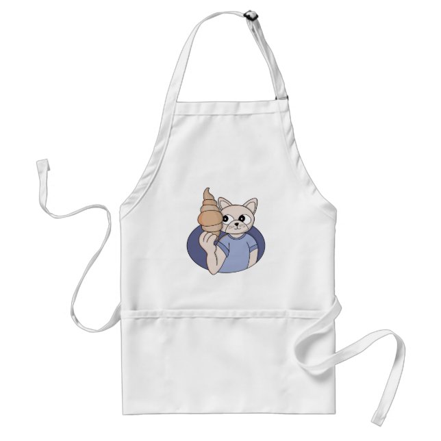 Funny Croissant Cat Standard Apron (Front)