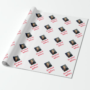 Funny Crooked Hillary Wrapping Paper