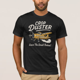 Funny Crop Duster Aeroplane Humour Design T-Shirt