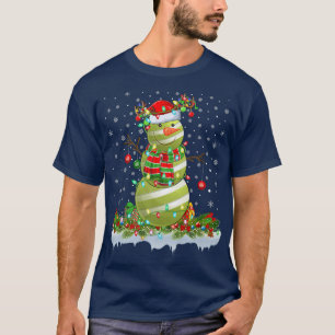 Funny Croquet Ball Snowman Xmas Lights Croquet Chr T-Shirt