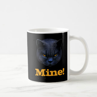Funny Cross Cat says Mine! Coffee Mug