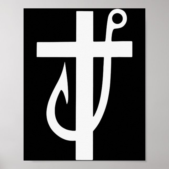 Funny Cross Christian - Jesus Made Me A Fisherman  Poster (Front)
