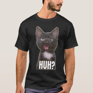 Funny Cross Eyed Cat Meme Huh Funny Cat T-Shirt