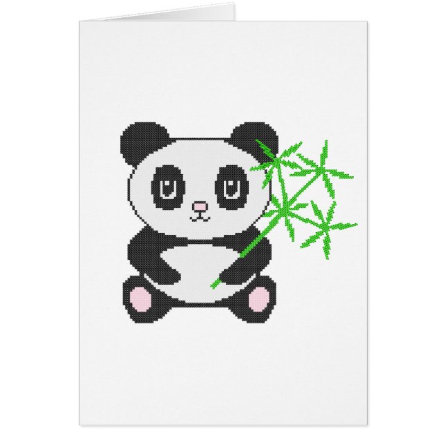 Funny cross-stitch panda (Front)