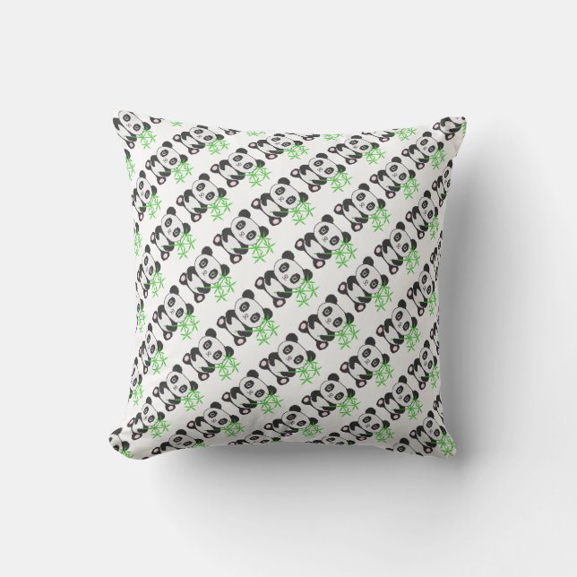 Funny cross-stitch panda cushion (Front)