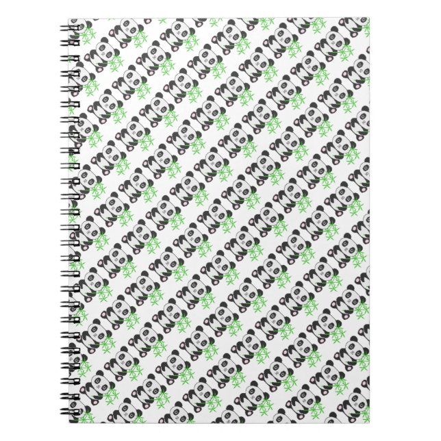 Funny cross-stitch panda notebook (Front)
