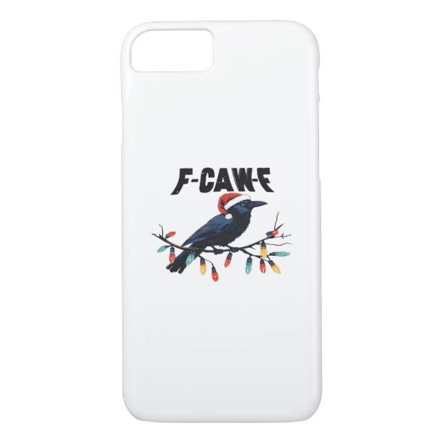 Funny Crow Christmas Classic Retro Design Case-Mate iPhone Case (Back)