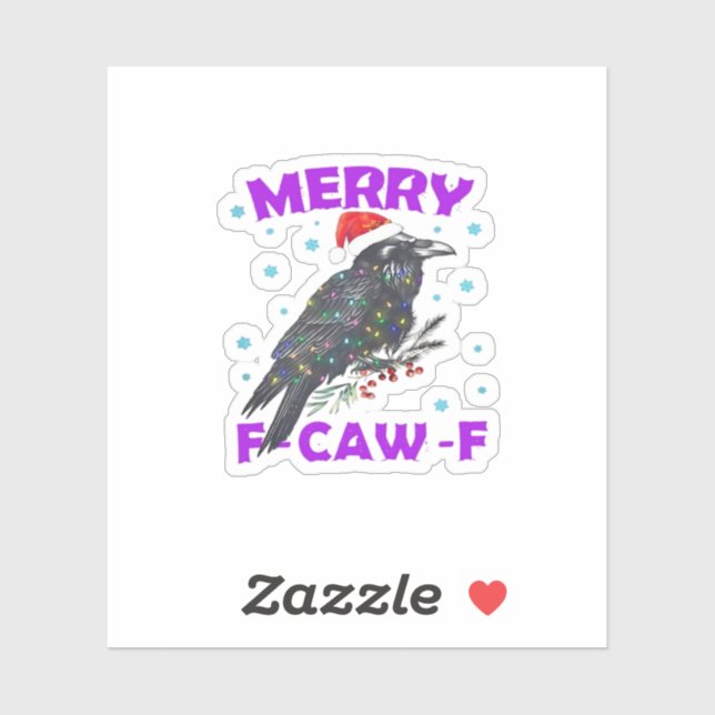 Funny Crow Christmas Classic Vintage Style (Sheet)