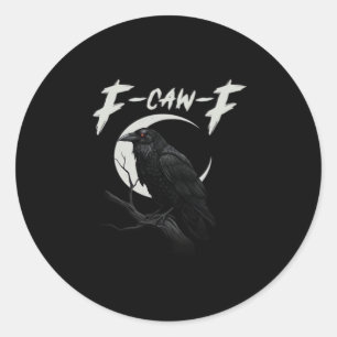 Funny Crow Essential Creative Casual Classic Round Sticker