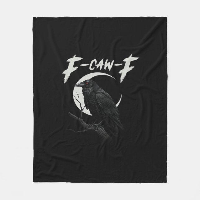 Funny Crow Essential Creative Casual Fleece Blanket (Front)