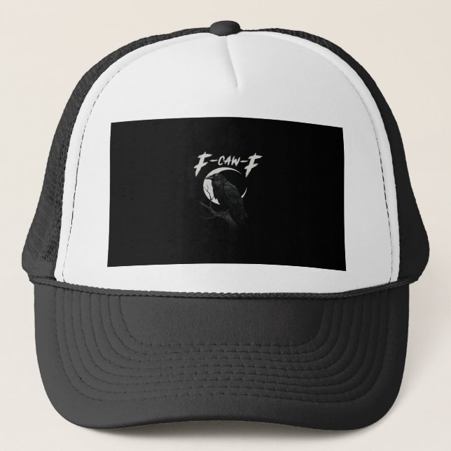 Funny Crow Essential Creative Casual Trucker Hat (Front)
