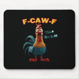 Funny Crow F-Caw-F Humour Gothic Mouse Pad