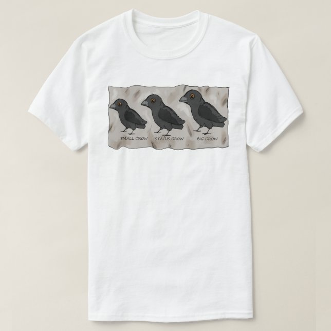 Funny Crow Graphic T-Shirt (Design Front)