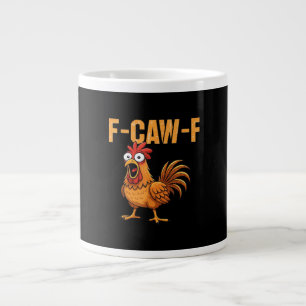 Funny Crow Humour Gothic F-Caw-F Large Coffee Mug