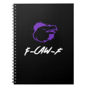 Funny Crow Logo F-Caw-F – Caws For Attention! Clas Notebook