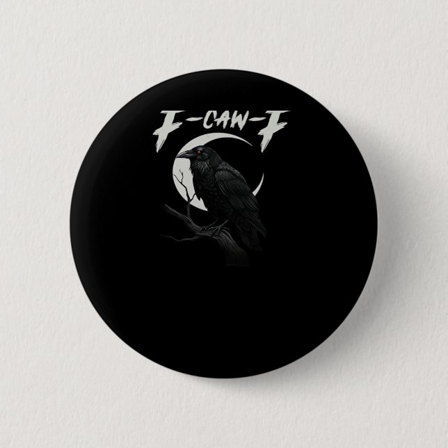 Funny Crow Retro Classic Style 6 Cm Round Badge (Front)
