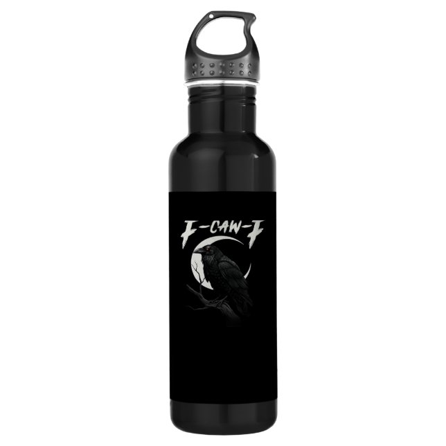 Funny Crow Retro Classic Style 710 Ml Water Bottle (Front)