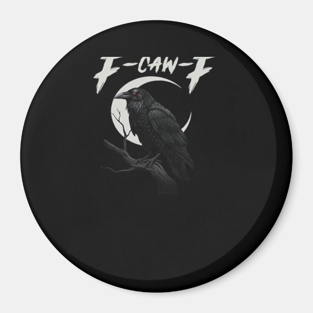 Funny Crow Retro Classic Style Magnet (Front)