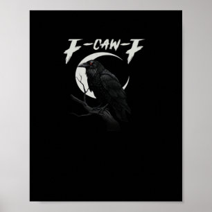 Funny Crow Retro Classic Style Poster