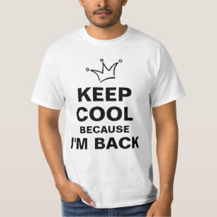Funny Crown black & KEEP COOL + your text T-Shirt