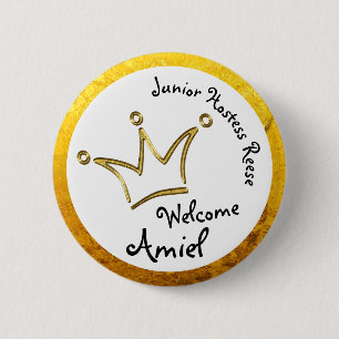 Funny Crown gold - private for Amiel - Reese 6 Cm Round Badge
