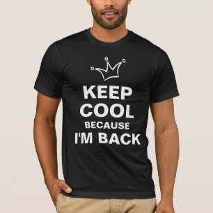 Funny Crown white & KEEP COOL + your text T-Shirt
